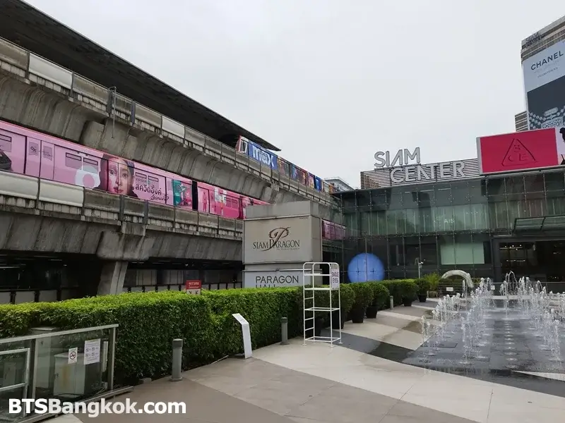 Skytrains at Siam BTS Station